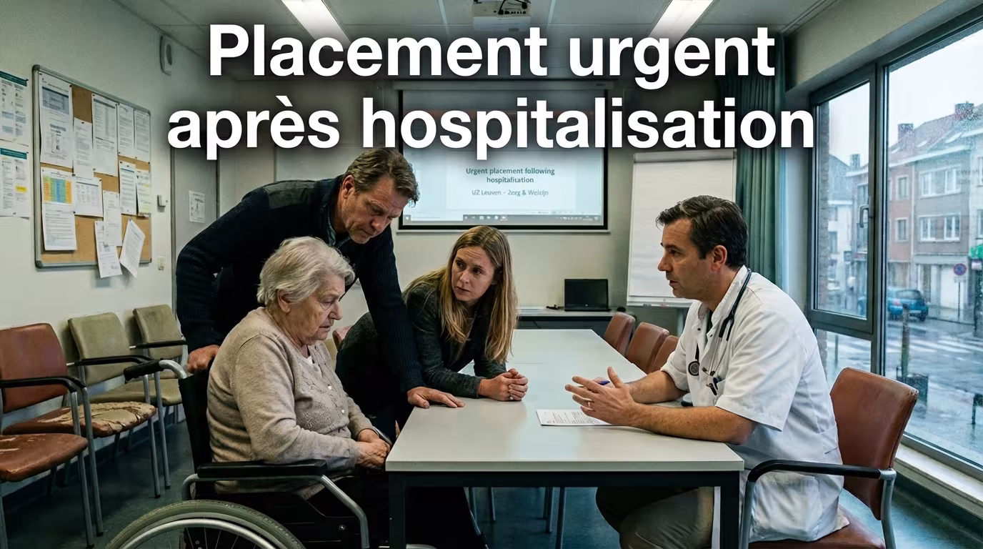 Discussion médicale pour un placement urgent en maison de repos après hospitalisation