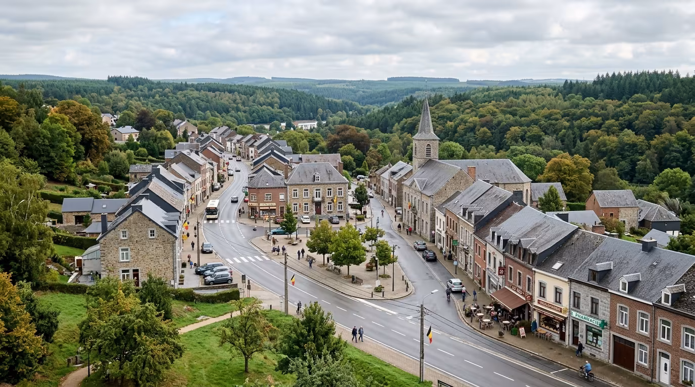 Vue de la ville de Libramont-Chevigny en province du Luxembourg Belgique